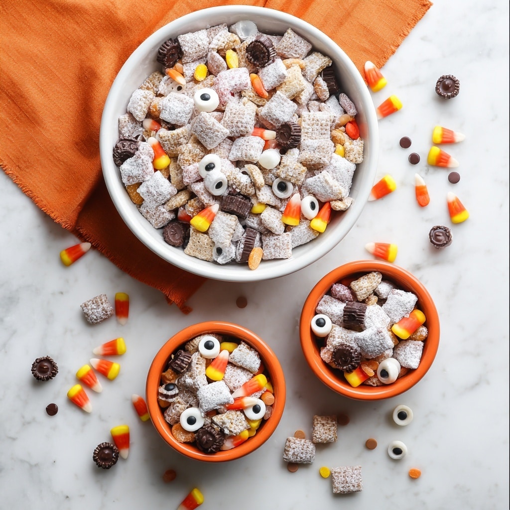 Halloween Muddy Buddies Snack Mix Recipe - Recipe Image