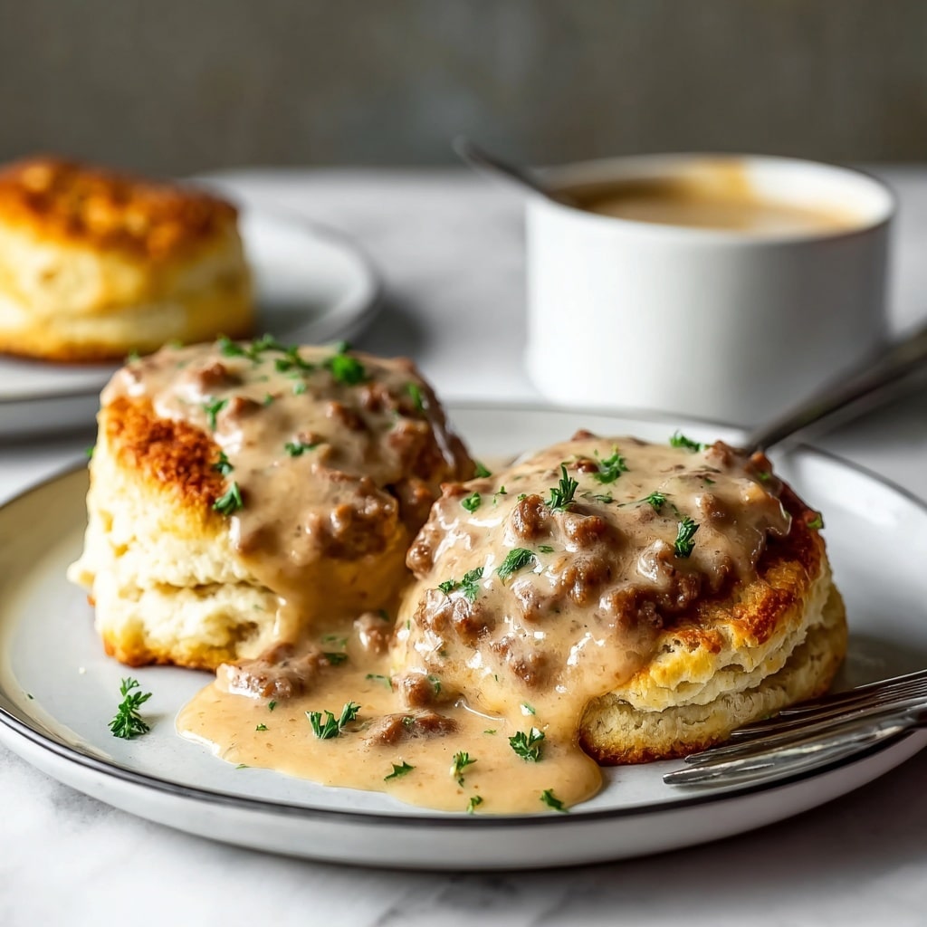 Biscuits and Chorizo Gravy: A Comforting Breakfast Twist - Recipe Image