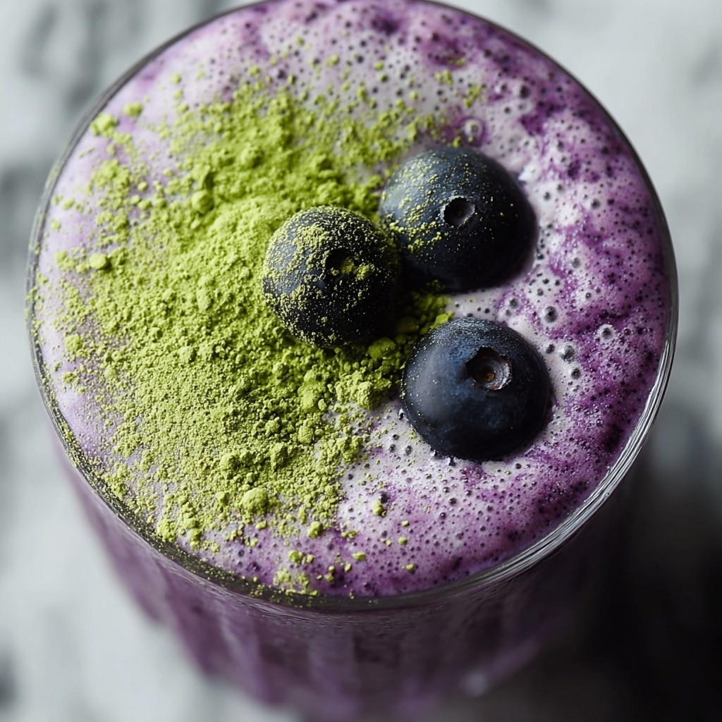 Wild Blueberry Vanilla Matcha Smoothie - Recipe Image