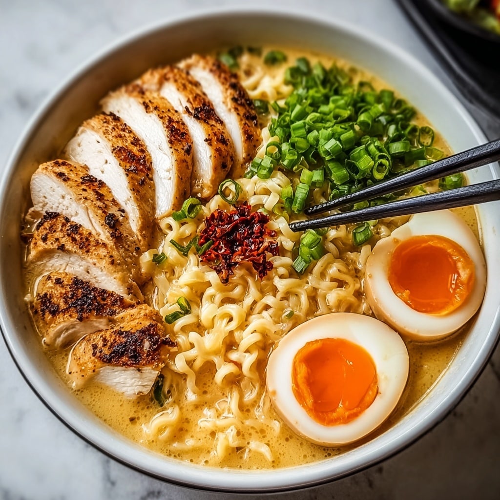 Dreamy Garlic Chicken Ramen: Comfort in Every Slurp! - Recipe Image