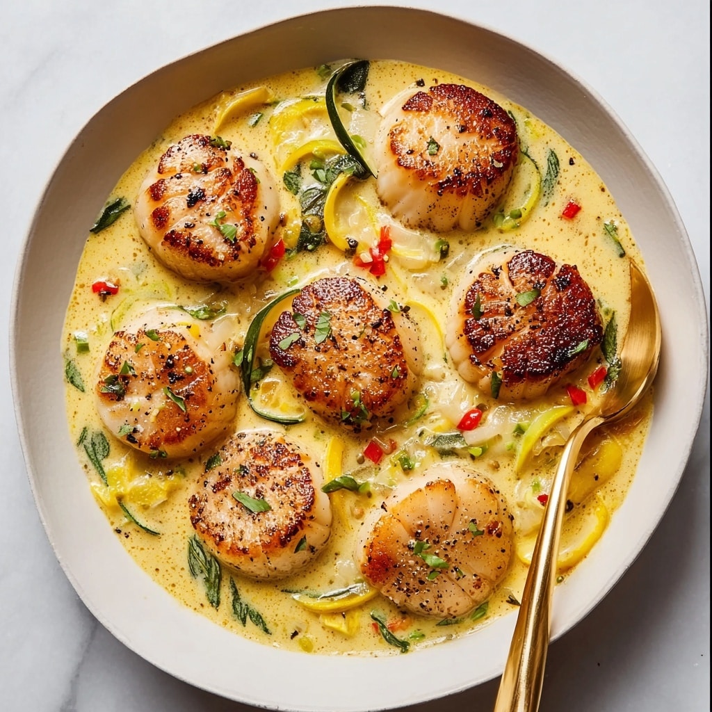 Savory Tuscan Butter Scallops in 25 Minutes Recipe - Recipe Image