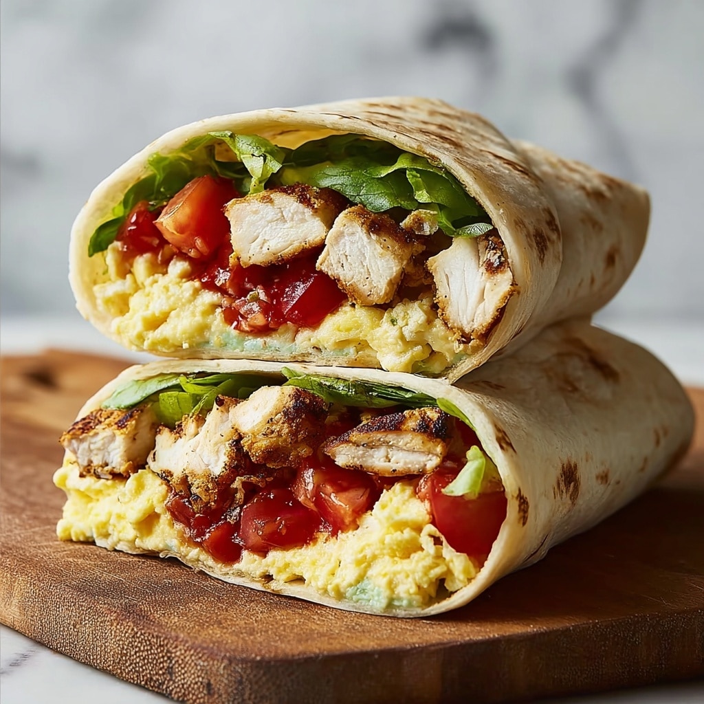 Protein-Packed Chicken Club Egg White Wrap for Healthy Lunch Recipe - Recipe Image