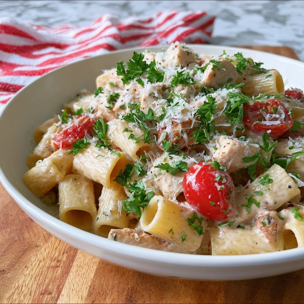 Baked Boursin Cajun Chicken Pasta Recipe - Recipe Image