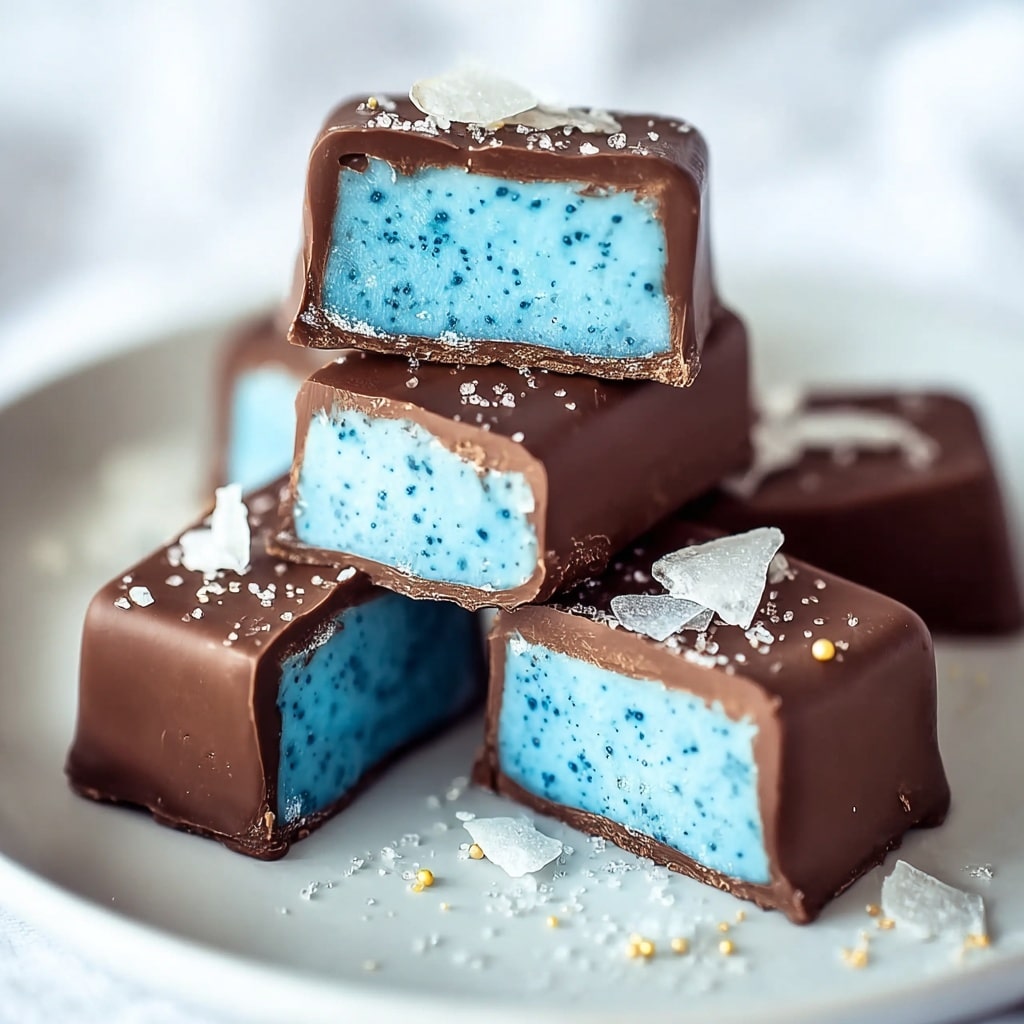 Blue Spirulina Bounty Bars Recipe - Recipe Image
