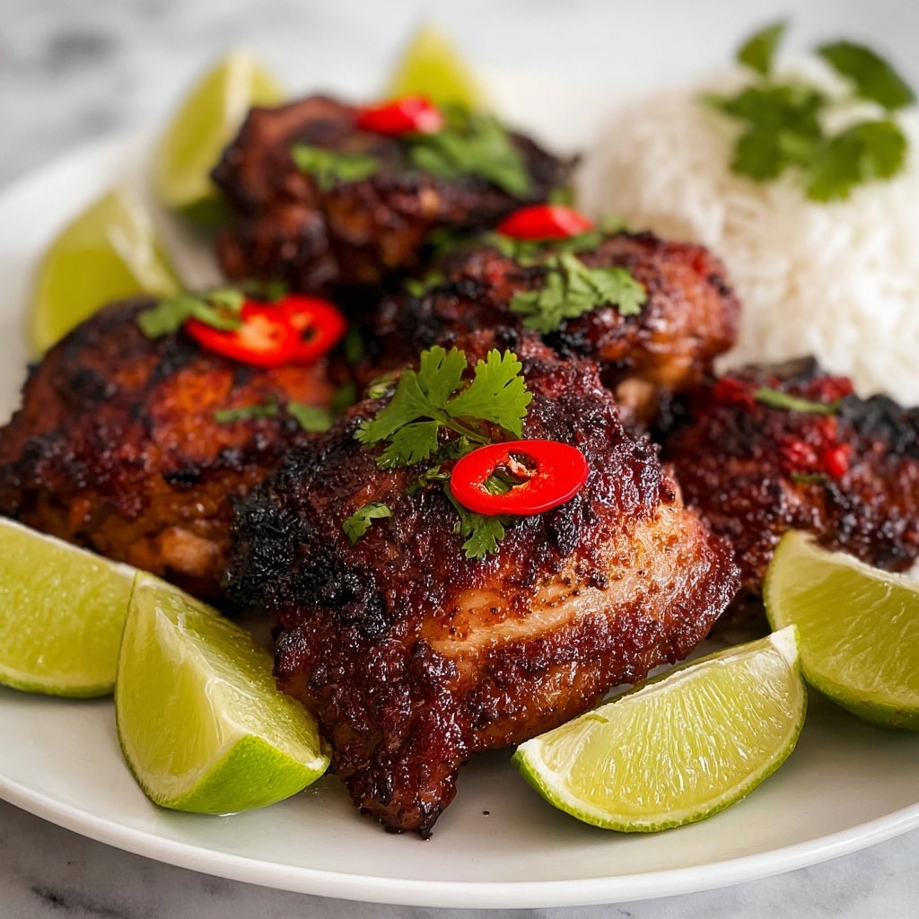Thai Grilled Chicken (Gai Yang) with Coconut Rice and Lime Sweet Chili Sauce Recipe - Recipe Image