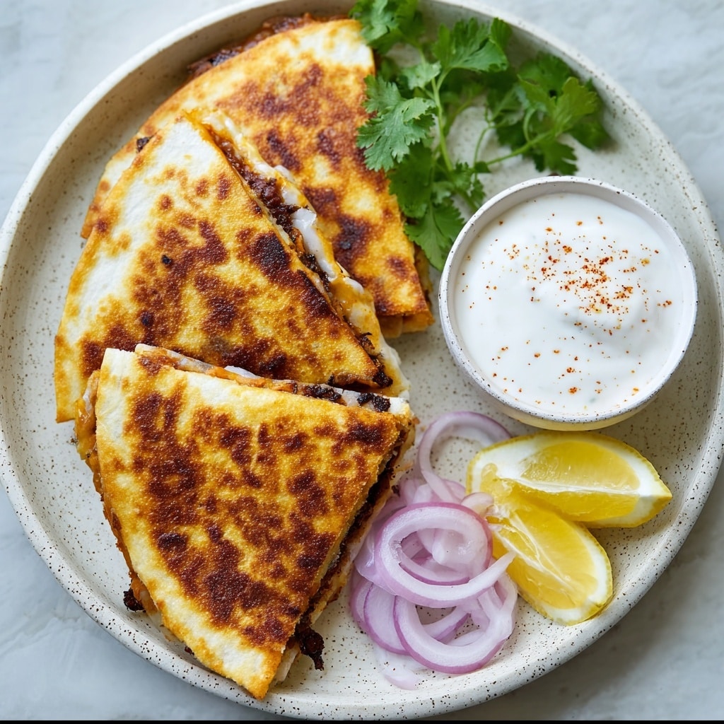 Stuffed Pita (Arayes) with Garlic-Tahini Dip and Pickled Onion Recipe - Recipe Image