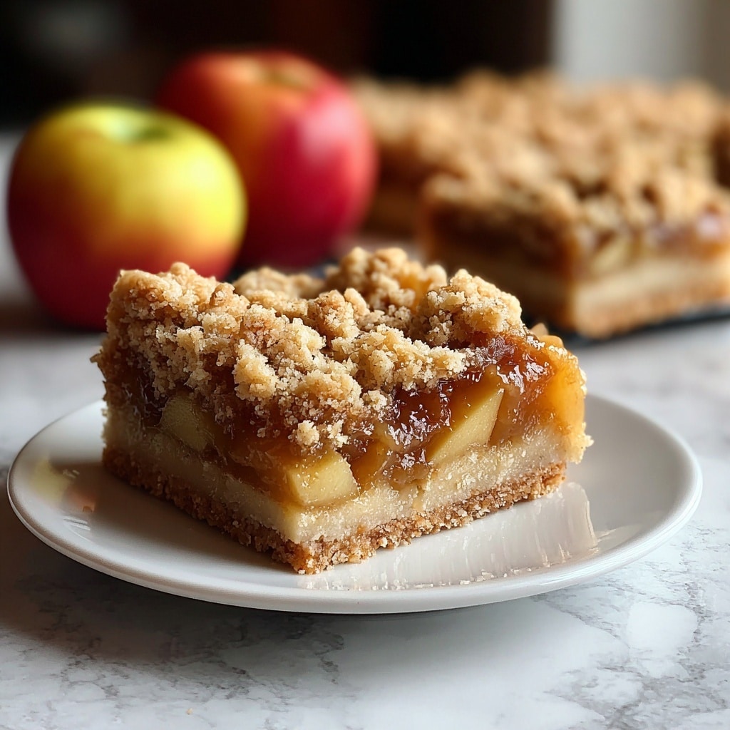 Salted Caramel Apple Crumble Bars Recipe - Recipe Image