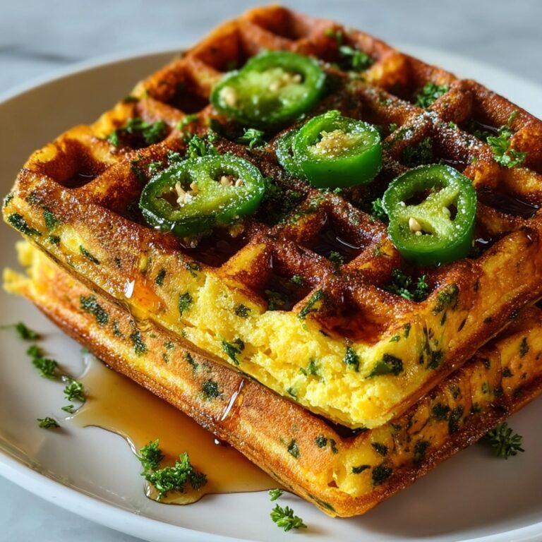 Cheddar Jalapeño Cornbread Waffles Recipe
