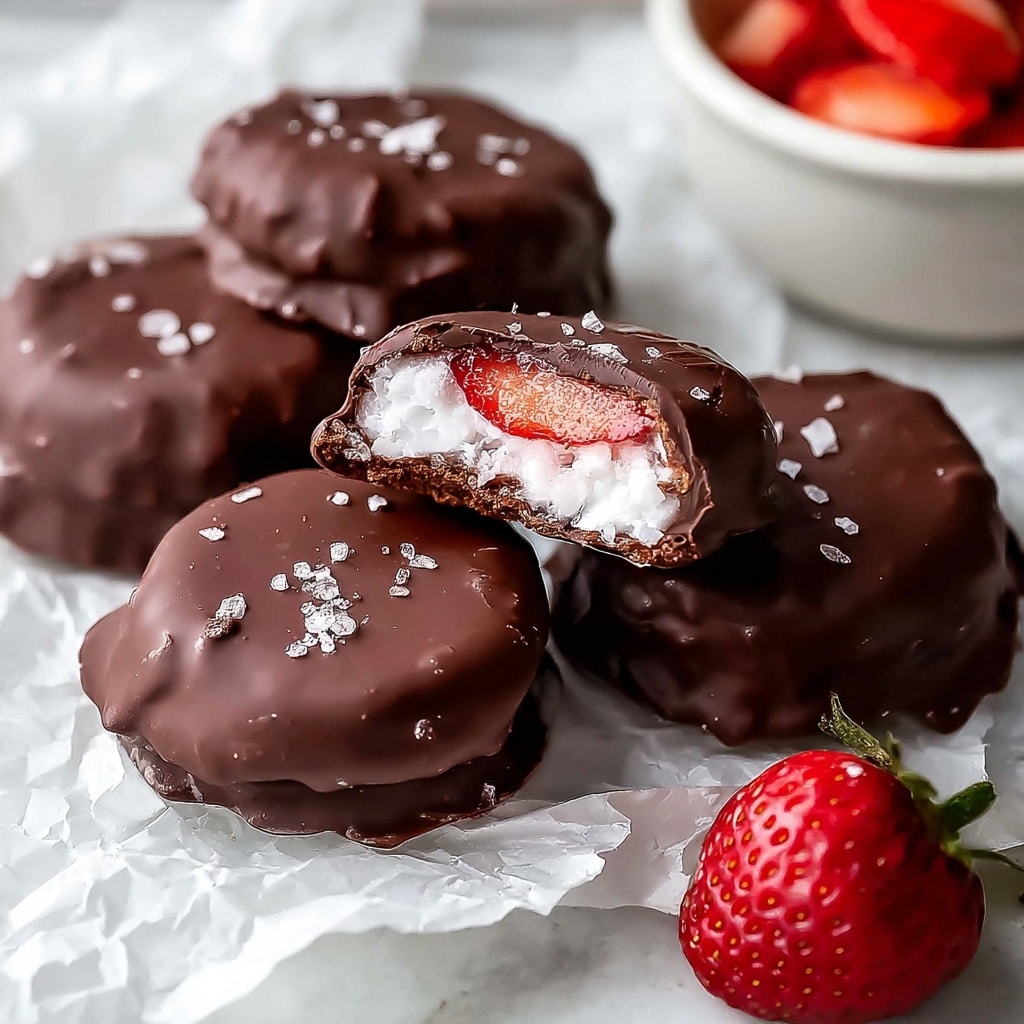 Chocolate Strawberry Frozen Yogurt Bites Recipe - Recipe Image