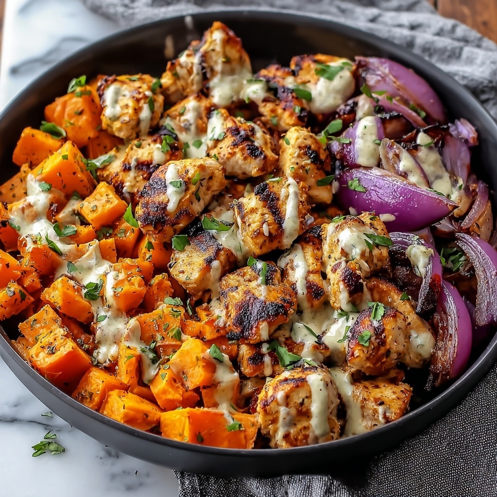 BBQ Chicken Sweet Potato Skillet – Your Easy One-Pan Dinner Delight Recipe - Recipe Image