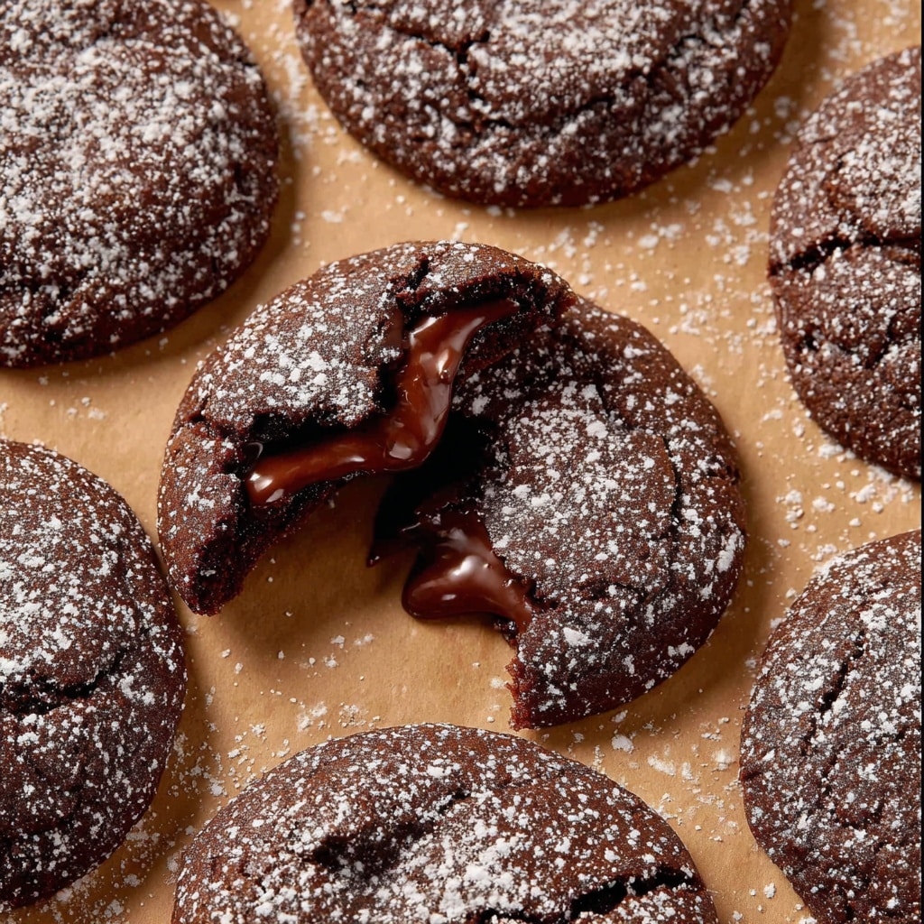 Chocolate Lava Cookies with Rich Chocolate Ganache Centers Recipe - Recipe Image