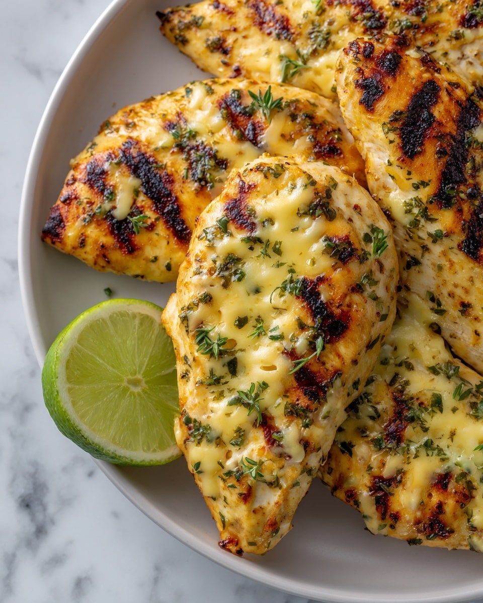 Grilled Salsa Verde Chicken with Pepper Jack Recipe
