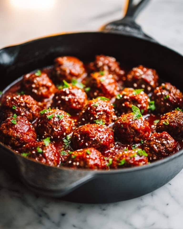 Spicy Honey Garlic Chicken Meatballs Recipe
