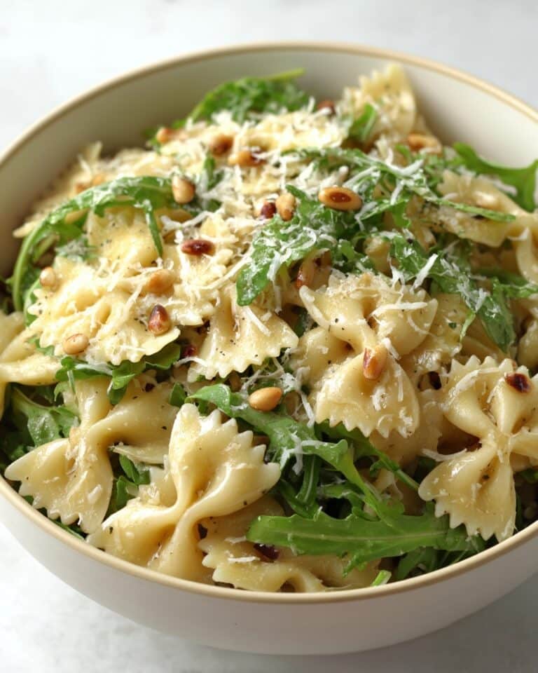 Lemon Basil Parmesan Pasta Salad with White Balsamic Vinaigrette Recipe