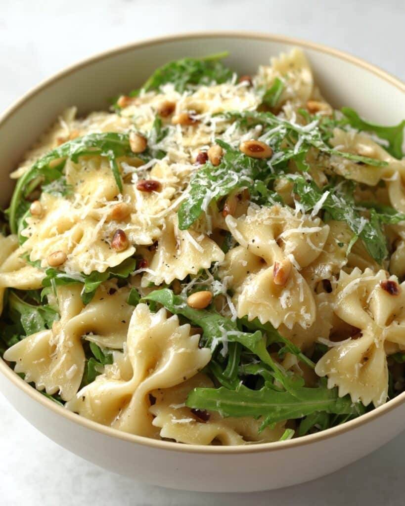 Lemon Basil Parmesan Pasta Salad with White Balsamic Vinaigrette Recipe