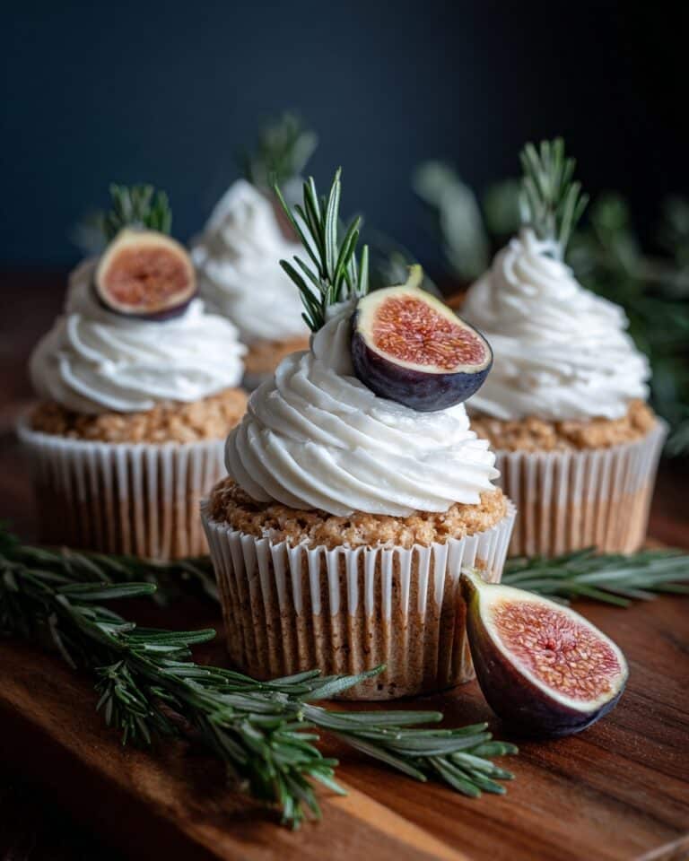 Fig Cupcakes with Honey Cream Cheese Frosting Recipe