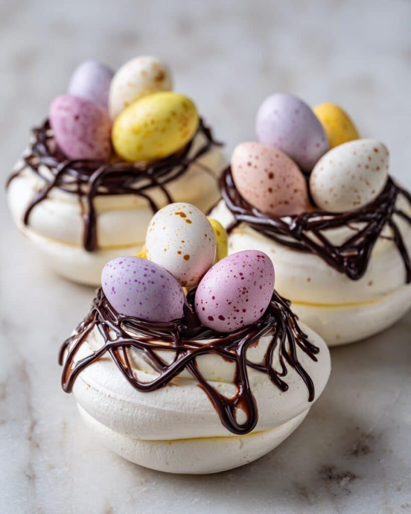 Chocolate Meringue Easter Nests Recipe