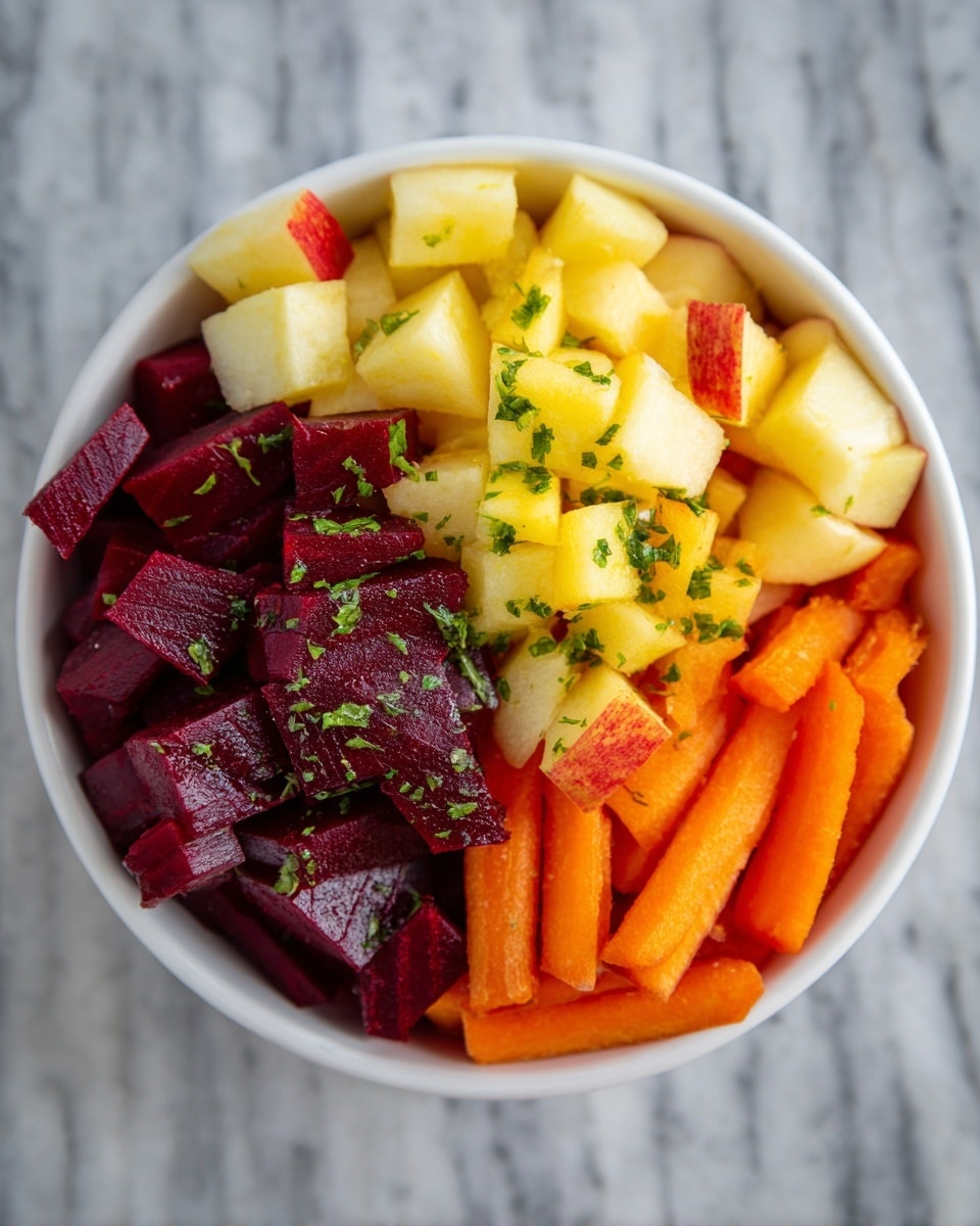 Raw Beet Salad with Apples and Carrots Recipe - Recipe Image