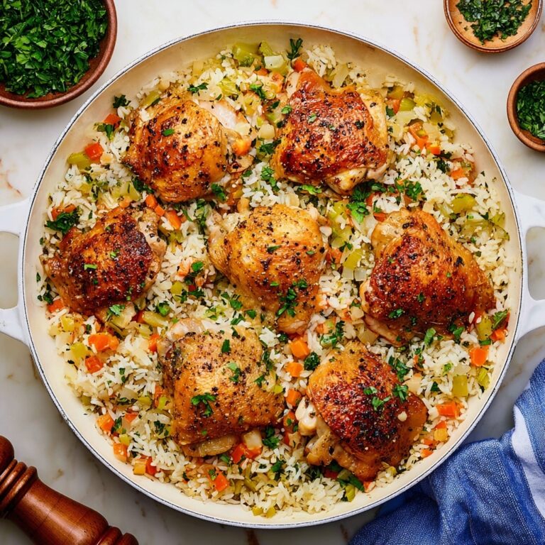 One Pan Chicken and Rice Bake Recipe