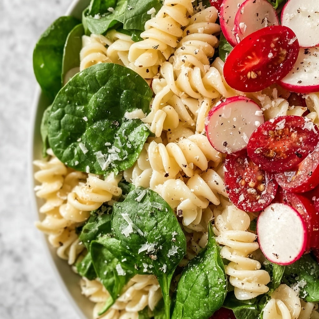 Savory Spinach Pasta Salad with Feta and Cranberries Recipe - Recipe Image