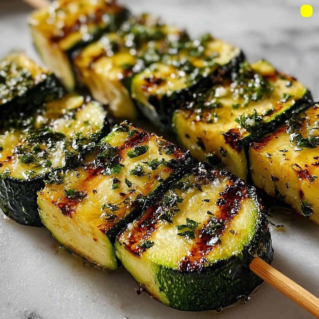 Garlic Butter Zucchini Skewers Recipe - Recipe Image