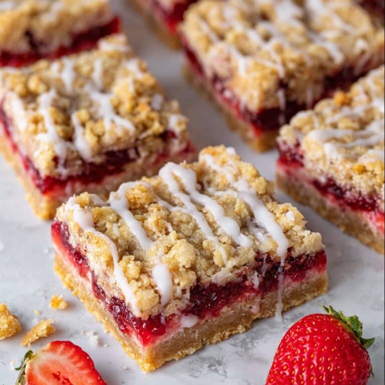 Healthy Strawberry Oatmeal Bars Recipe