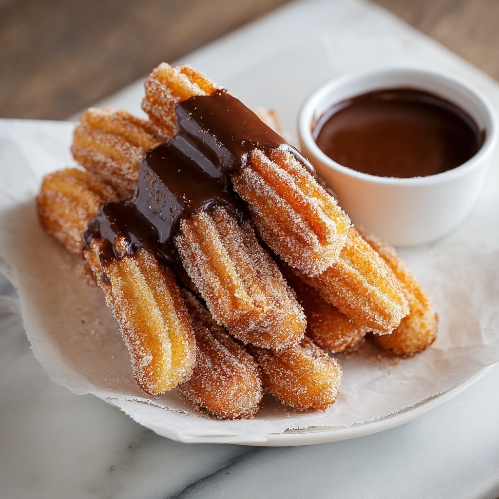 Easy Homemade Churros with Chocolate Sauce Recipe