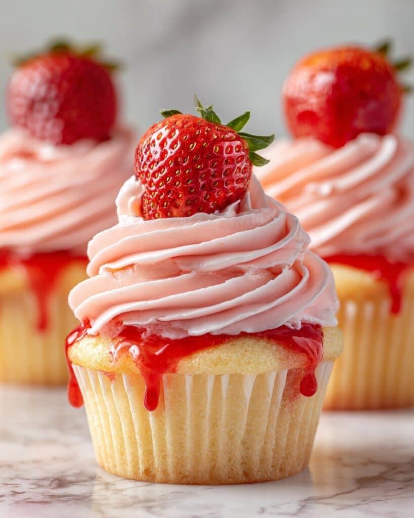 Strawberries & Cream Cupcakes Recipe