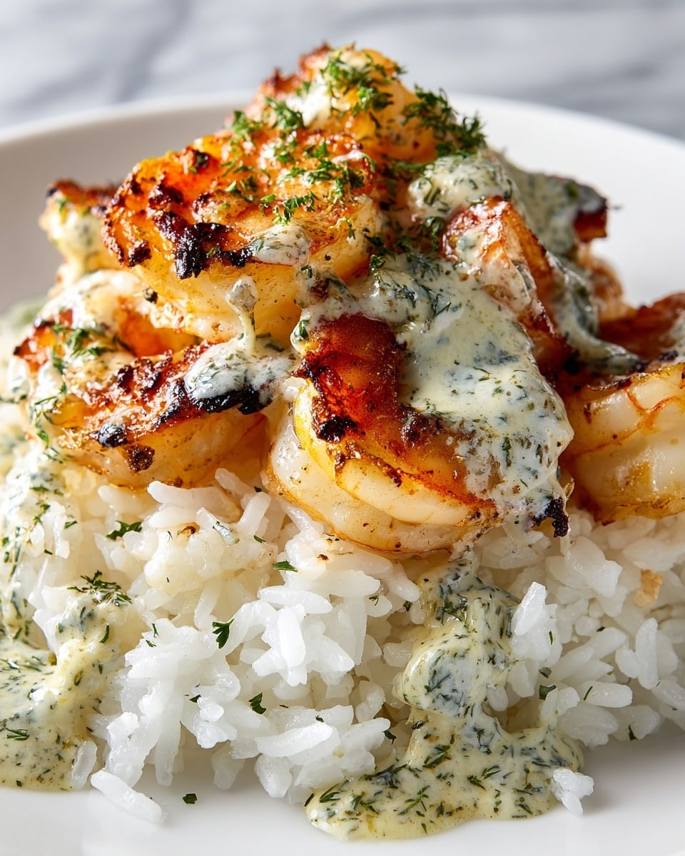 Zesty Shrimp & Avocado Rice Bowls with Cilantro Lime Sauce Recipe