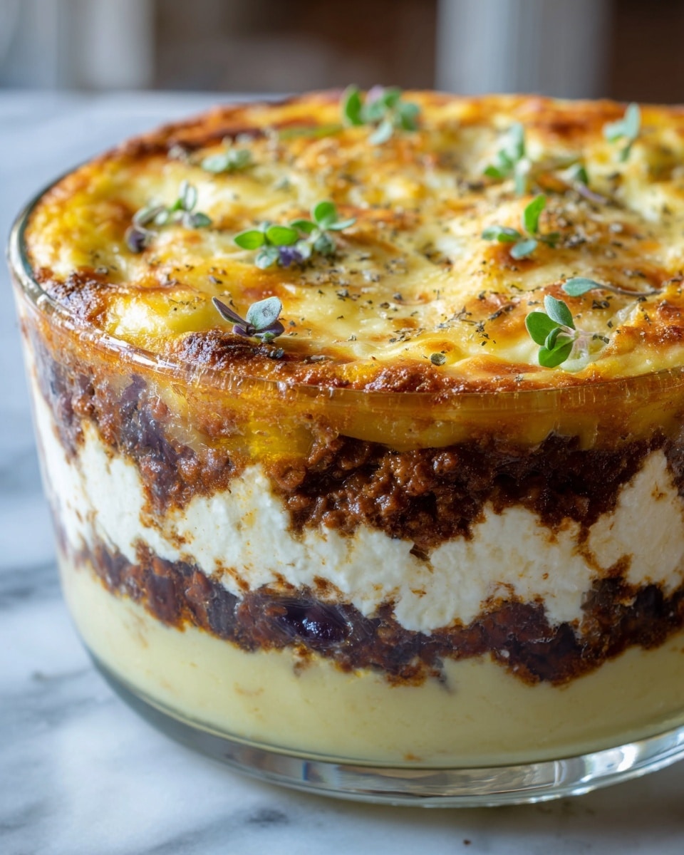 Cheesy Beef & Potato Casserole Recipe - Recipe Image