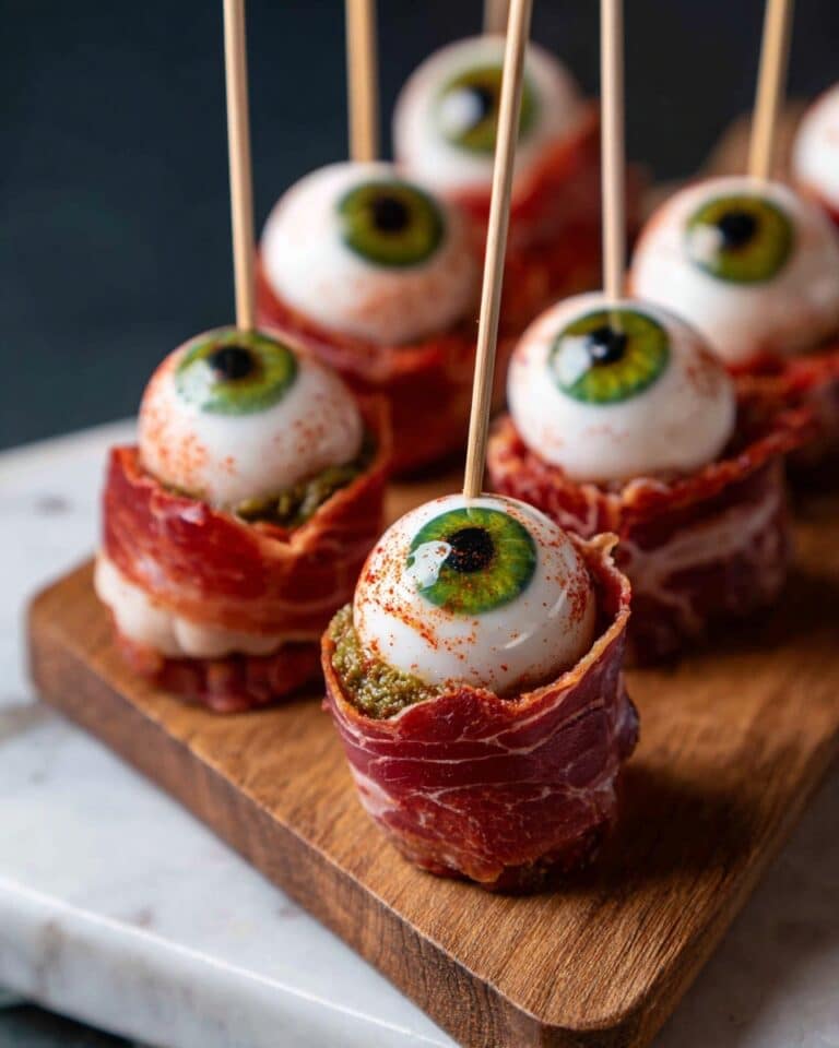 Creepy-Cute Skewered Beef Salami Eyeballs Recipe