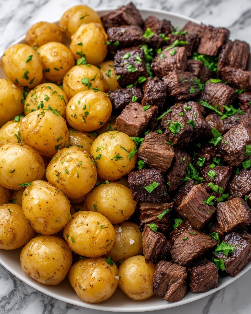 Garlic Butter Steak Bites & Potatoes Recipe