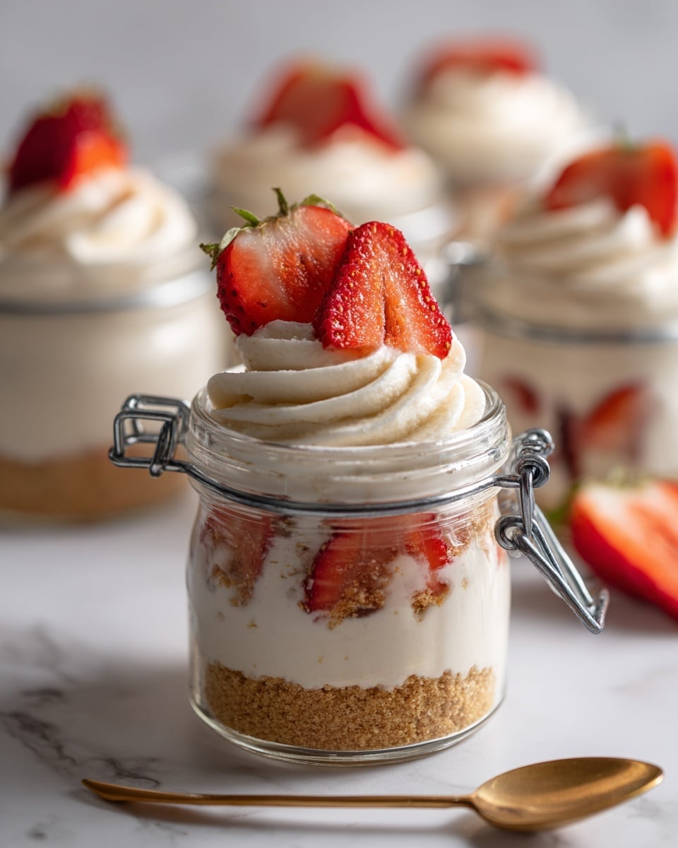 Strawberry Cheesecake in a Jar Recipe - Recipe Image