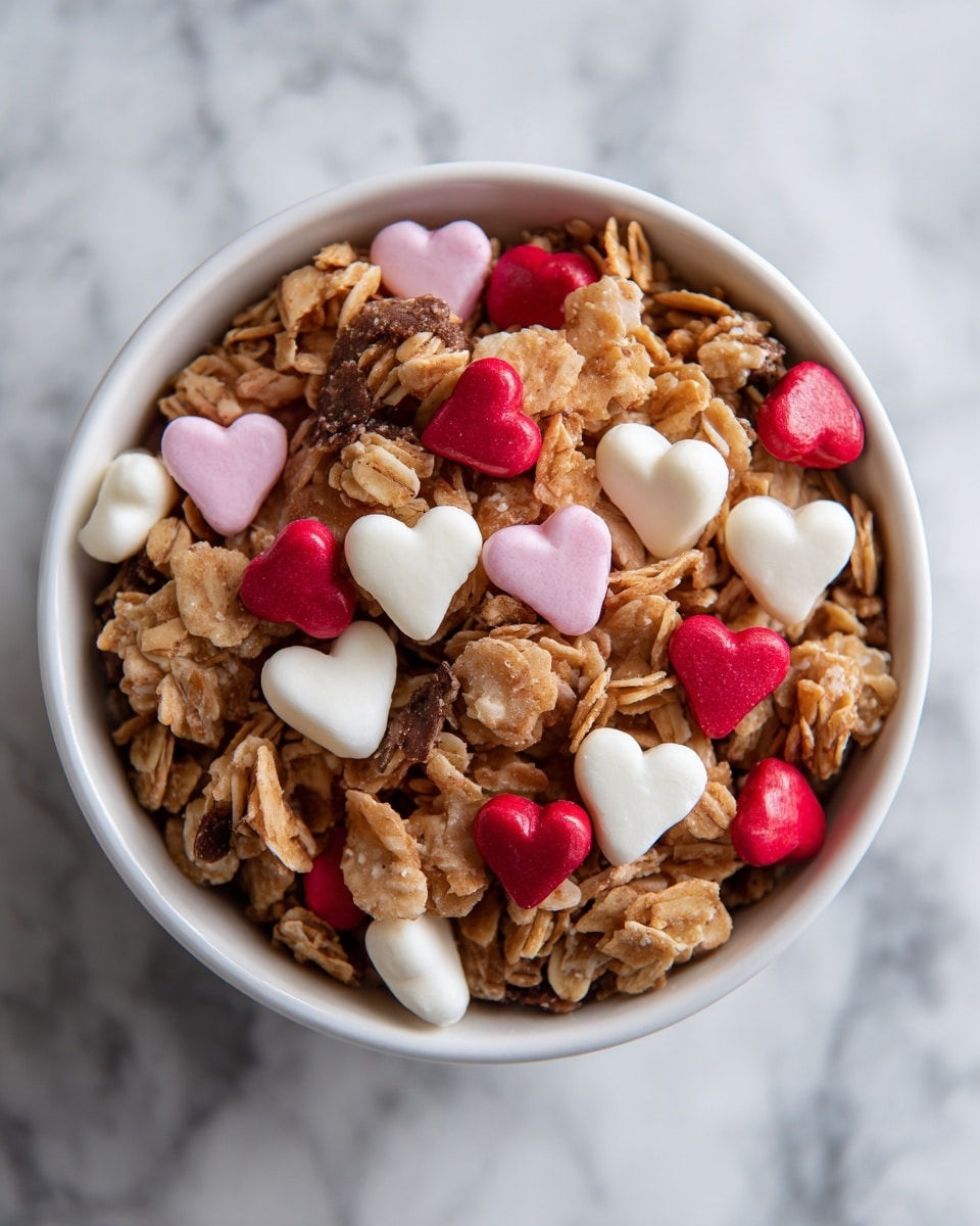 Cupid’s Crunch Valentine’s Snack Mix Recipe - Recipe Image