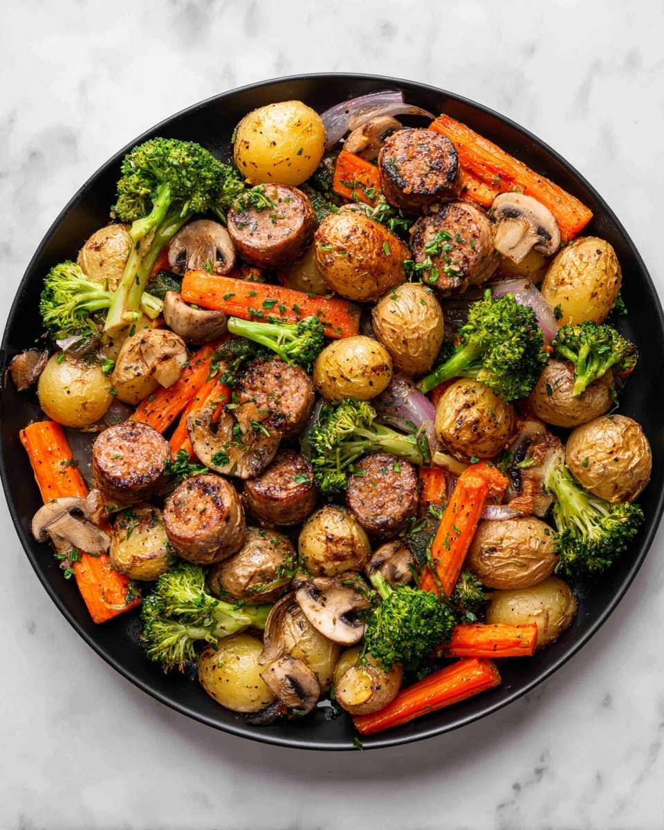 One Pan Baked Italian Sausage and Veggies Recipe