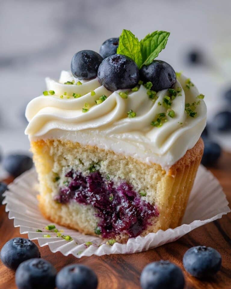 Blueberry Lime Cheesecake Cupcakes Recipe