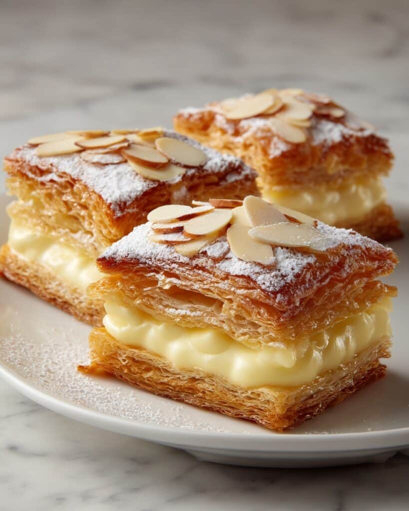 Custard Almond Puff Pastry Pockets Recipe