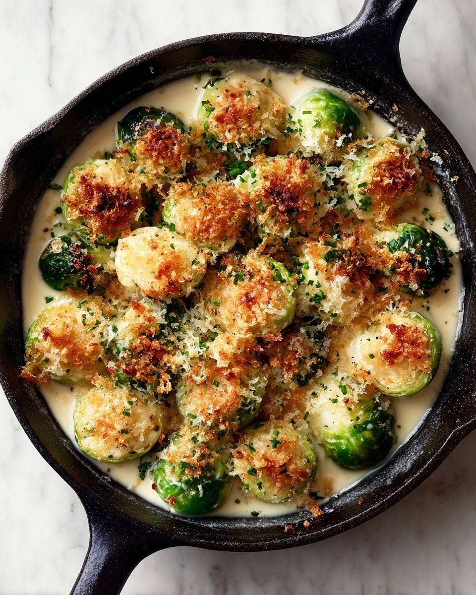 Creamy Baked Brussels Sprouts Recipe - Recipe Image