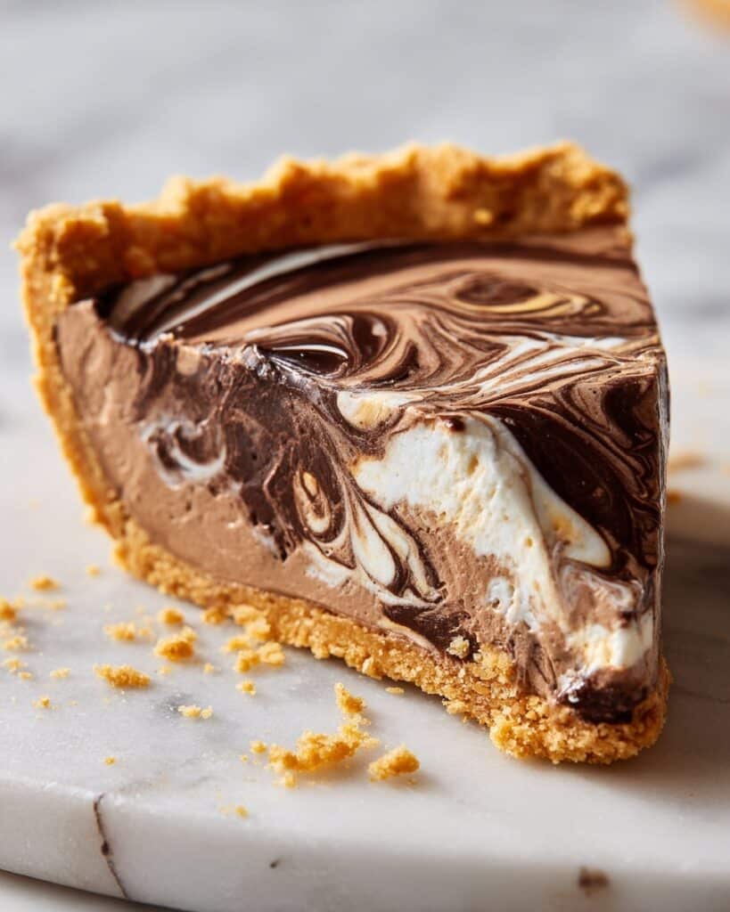 No-Bake Chocolate Peanut Butter Swirl Pie Recipe