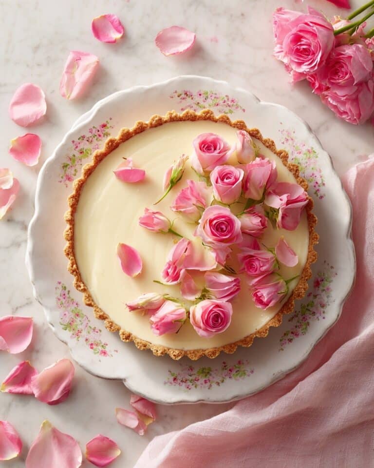 Rose Blossom Panna Cotta Tart Recipe