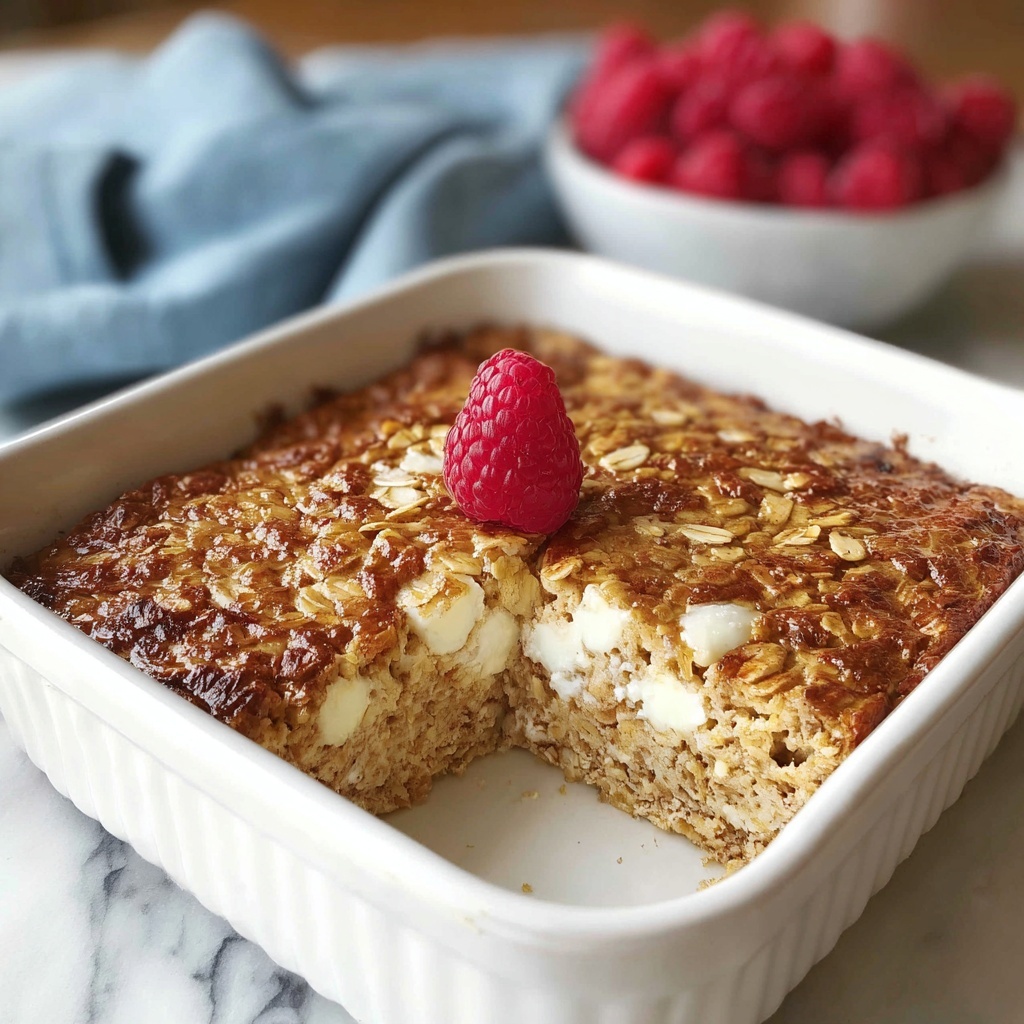 Cinnamon Cottage Cheese Oatmeal Bake for Cozy Mornings Recipe - Recipe Image