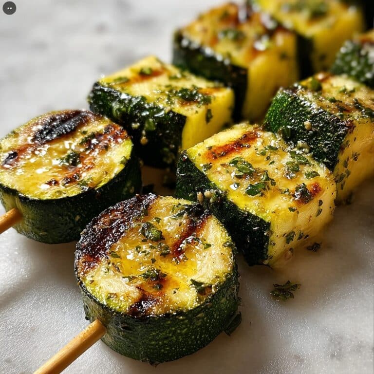 Garlic Butter Zucchini Skewers Recipe