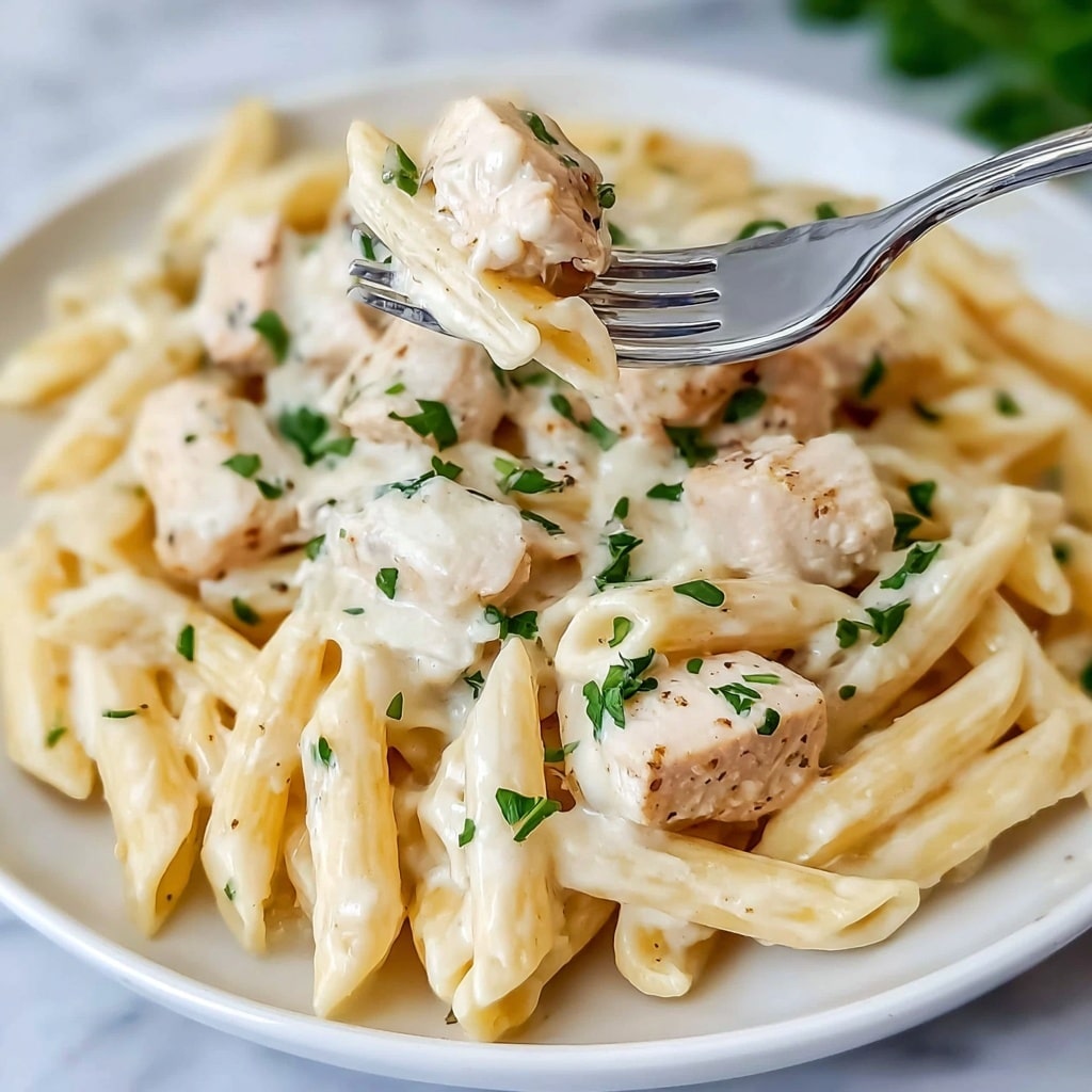 Creamy Chicken Alfredo Casserole Recipe - Recipe Image