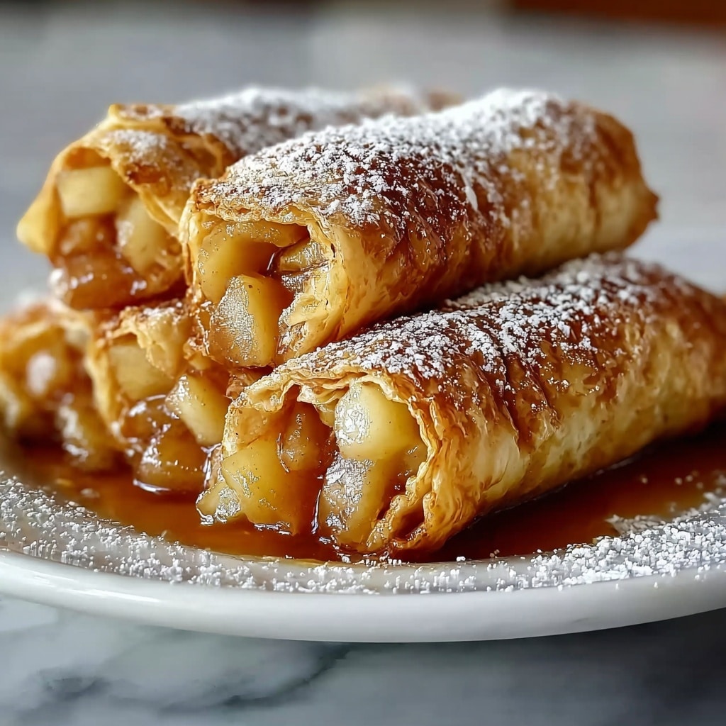 Crispy Apple Pie Egg Rolls Recipe - Recipe Image