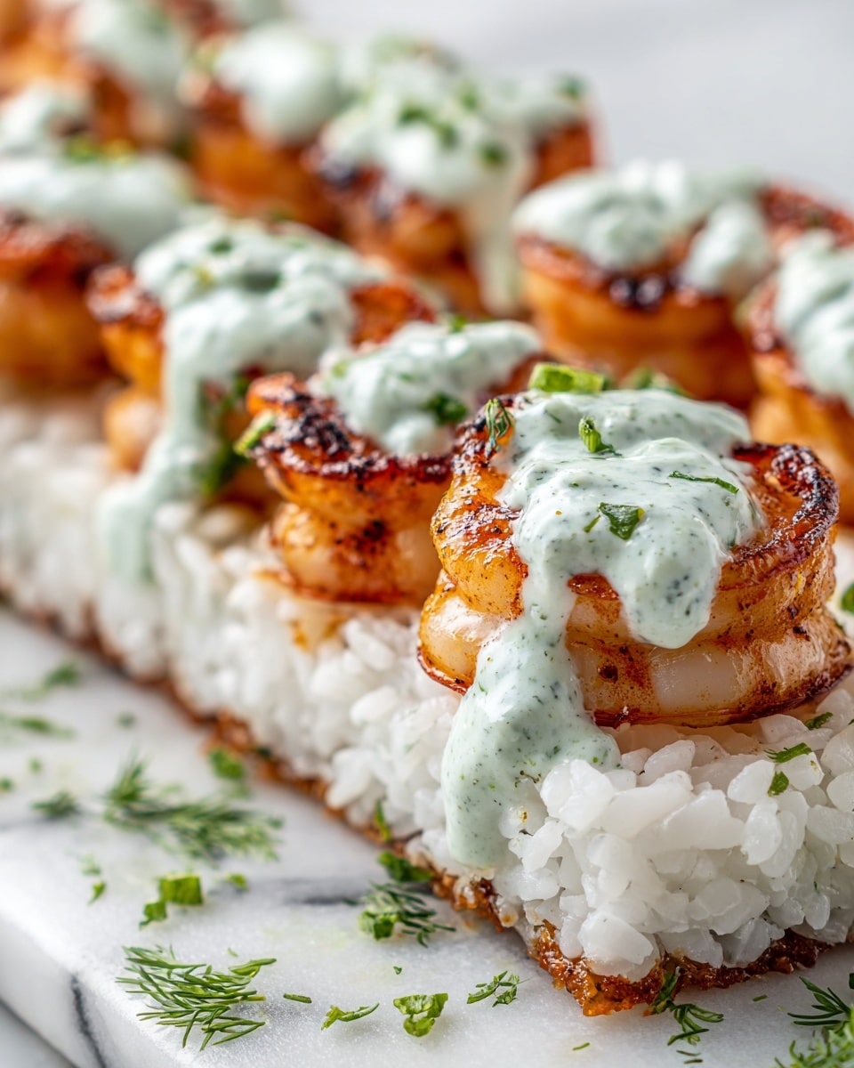 Zesty Shrimp & Avocado Rice Bowls with Cilantro Lime Sauce Recipe - Recipe Image