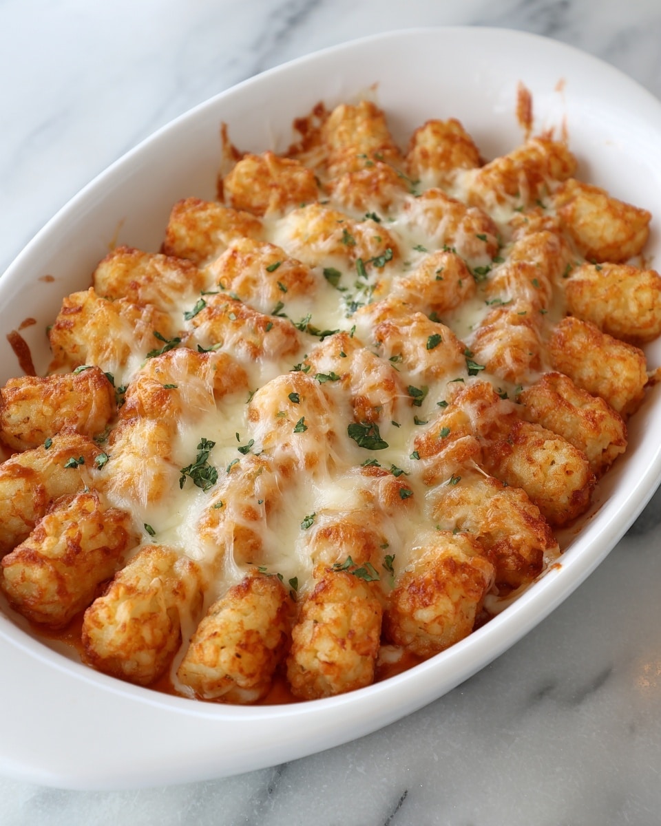Chicken Alfredo Tater Tot Casserole Recipe - Recipe Image
