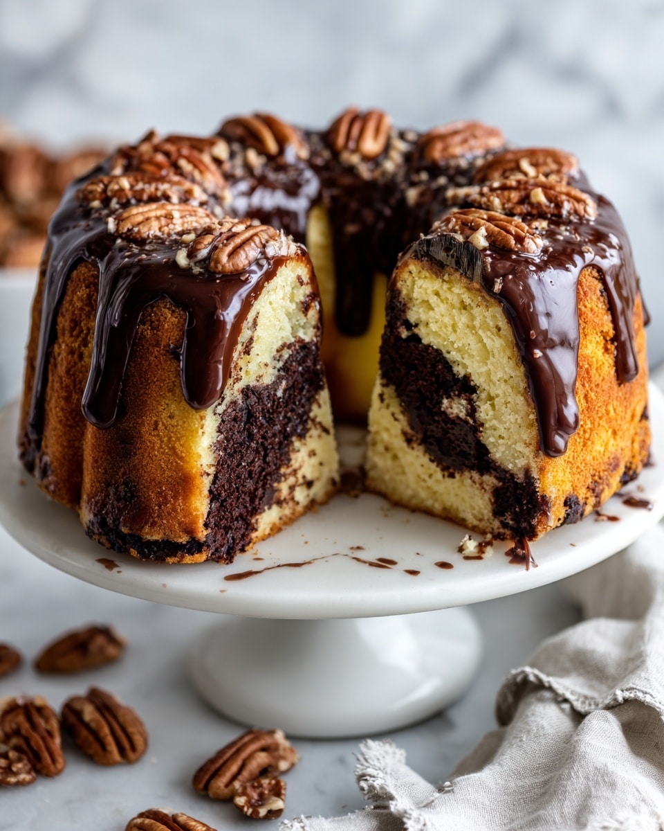 Decadent German Chocolate Pecan Pound Cake Recipe - Recipe Image