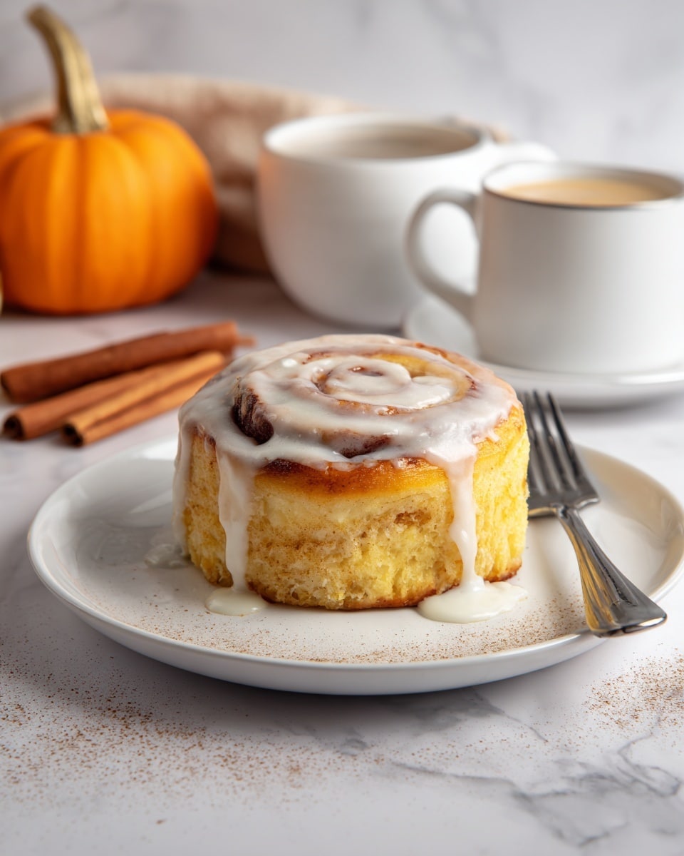 Pumpkin Cinnamon Rolls with Cream Cheese Frosting Recipe - Recipe Image