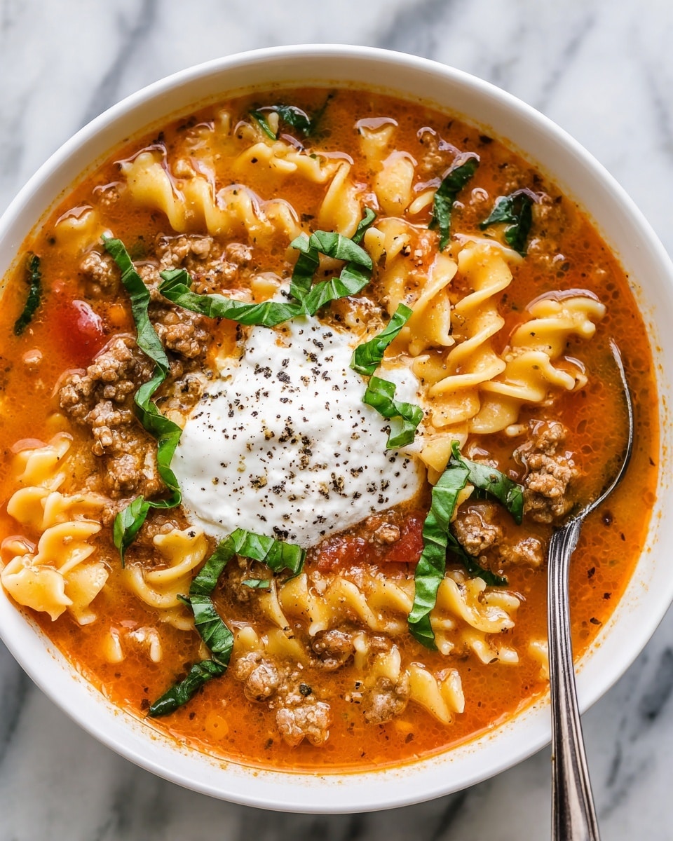 Delicious Easy Lasagna Soup Recipe - Recipe Image