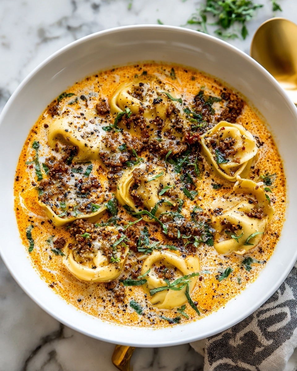 Hearty Beef Tortellini Soup: Quick & Easy Weeknight Meal Recipe - Recipe Image